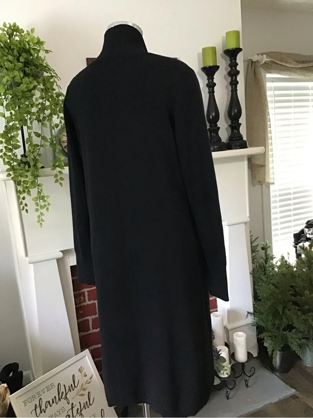Banana Republic Black Long Open-Front Women's Cardigan